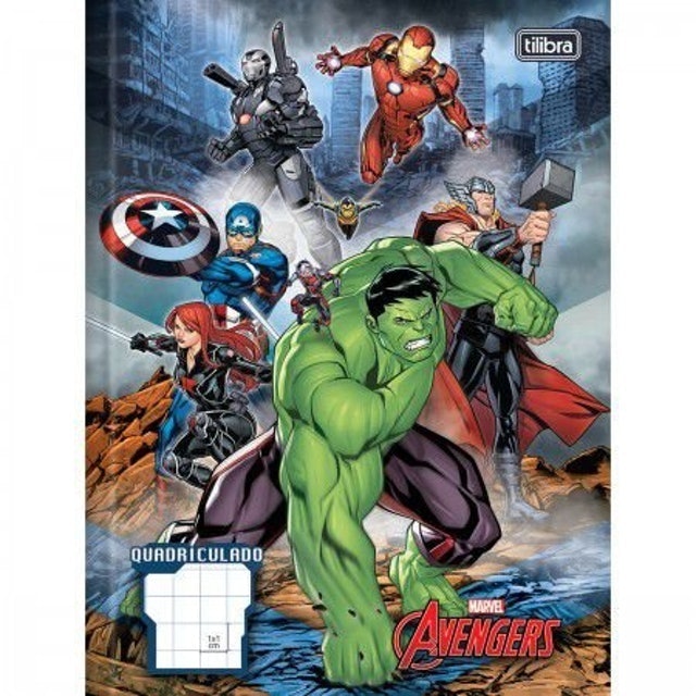 TILIBRA Caderno Brochura Quadriculado Avengers Assemble 40 Folhas 1