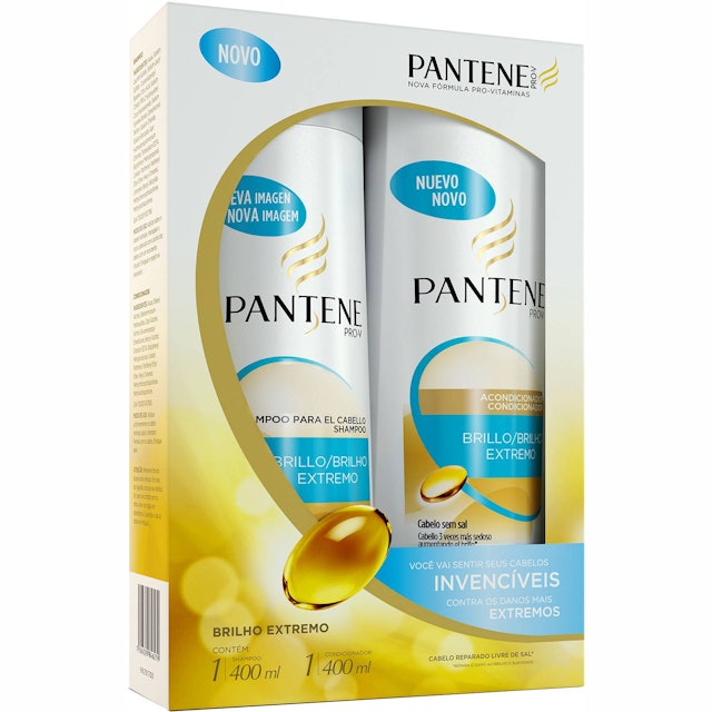 PANTENE Kit Shampoo e Condicionador Brilho Extremo 1