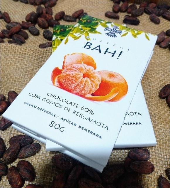 QUETZAL Chocolate Bah! 60% Cacau com Bergamota 80g 1