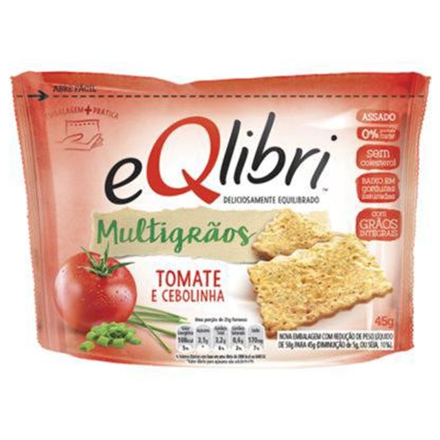 EQLIBRI Snack Salgado Multigrãos Tomate e Cebolinha 1