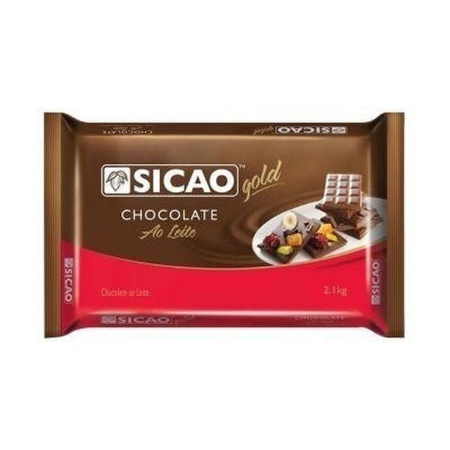 SICAO Chocolate Ao Leite Gold em Barra 2,1kg 1