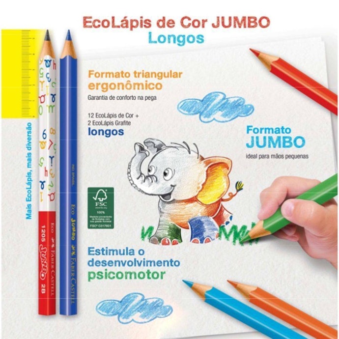 Para Crianças de Até 4 Anos, Considere Lápis Jumbo e com Mina Grossa