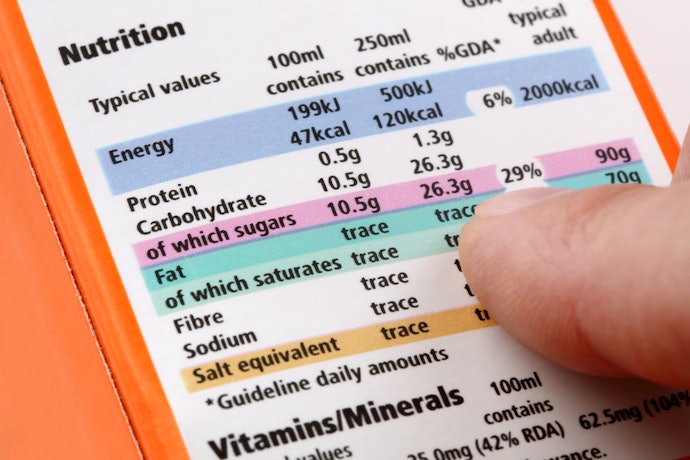 Fique de Olho na Tabela Nutricional