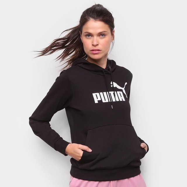 PUMA Moletom Feminino Puma Essentials Hoodie - Preto 1