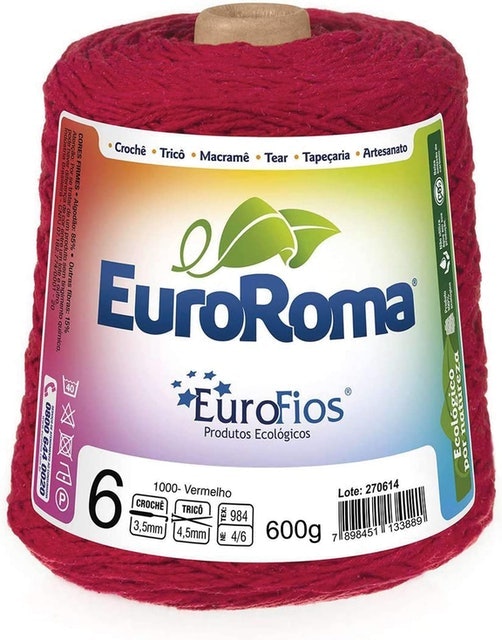 EUROROMA Barbante para Crochê EuroRoma 1
