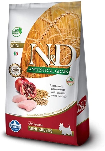 FARMINA Ração N&D Ancestral Grain para Cães Adultos Mini (10,1 kg) 1