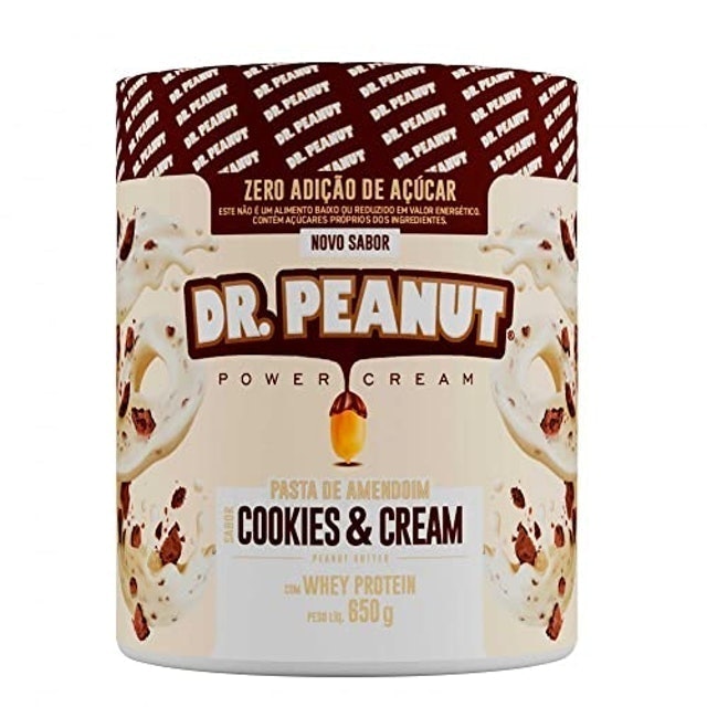 DR PEANUT Pasta de Amendoim Dr. Peanut Cookies & Cream com Whey Protein 1