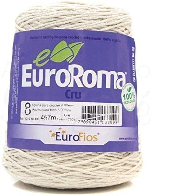 EUROROMA Barbante para Crochê EuroRoma Cru 1